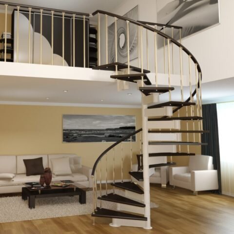  Модульная лестница на второй этаж