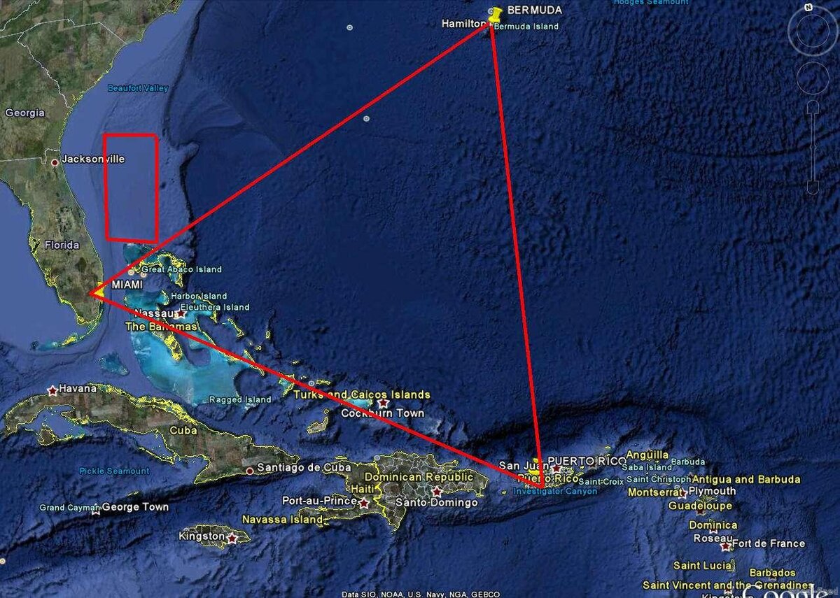 Карибское море Бермудский треугольник