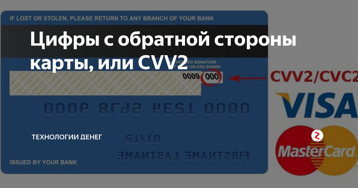 как узнать три цифры на обратной стороне карты