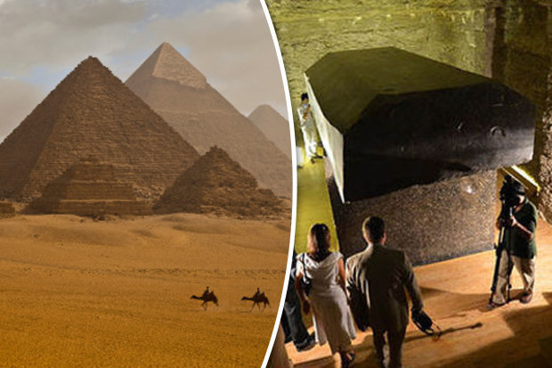   25 гранитных ящиков были обнаружены всего в 12 милях к югу от Великой пирамиды Гизы в древнем некрополе Саккара близ Мемфиса в Нижнем Египте.