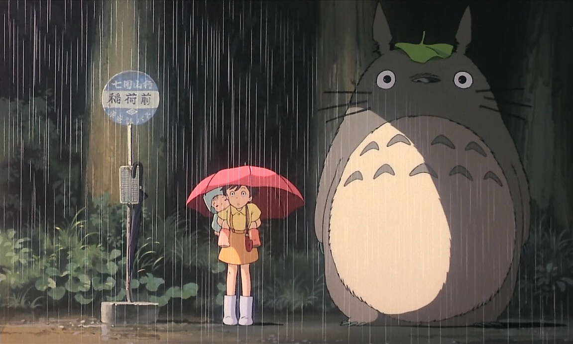 Мэй, Сацуки и Тоторо на автобусной астоновке