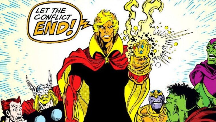 Адам Уорлок с перчаткой