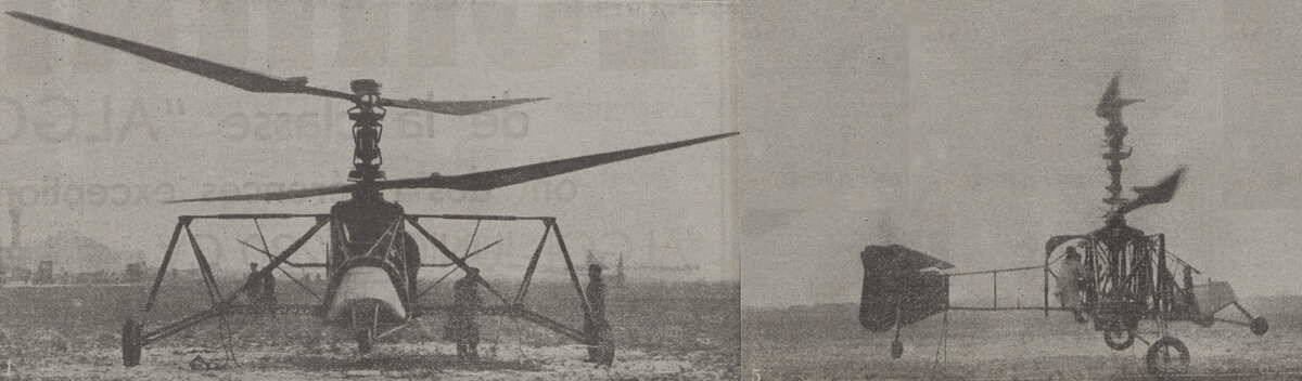 Экспериментальный вертолёт Bréguet-Dorand Gyroplane Laboratoire. Фото: журнал Les Ailes : journal hebdomadaire de la locomotion aérienne, 3 декабря 1936 года