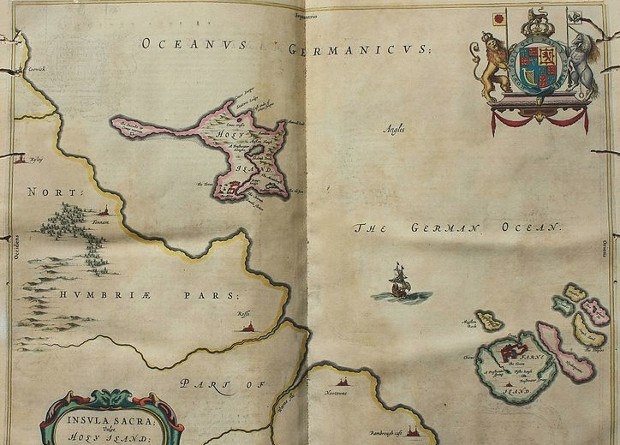 Святой остров (Линдисфарн) на карте XVII века