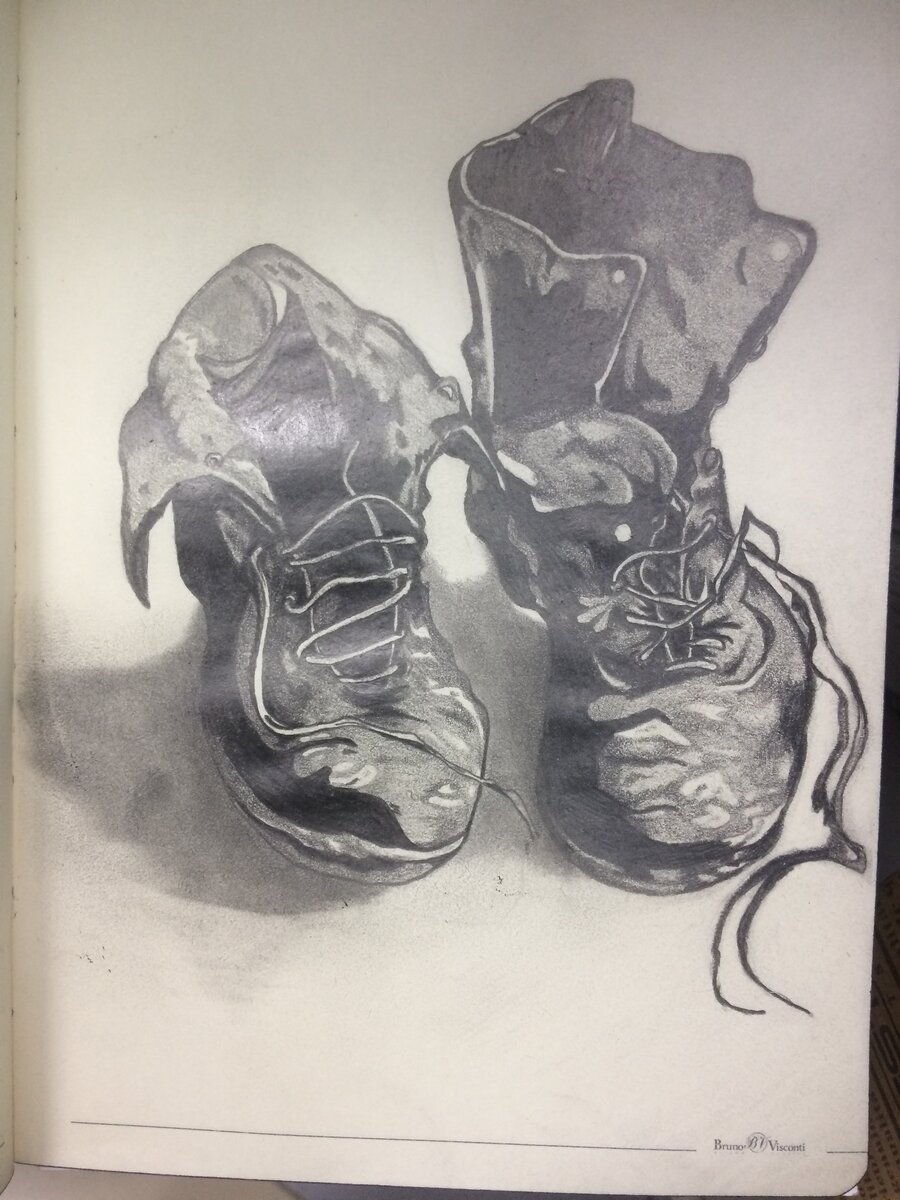 Моя карандашная версия "Башмаки" Винцента Ван Гога