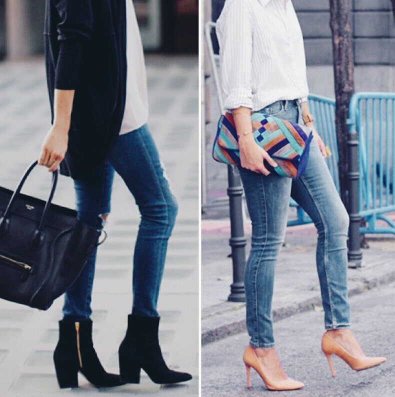 Узкие джинсы женские с чем носить осенью