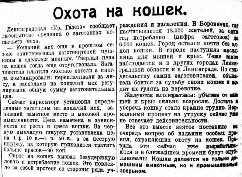 Заметка в газете, 1920 годы