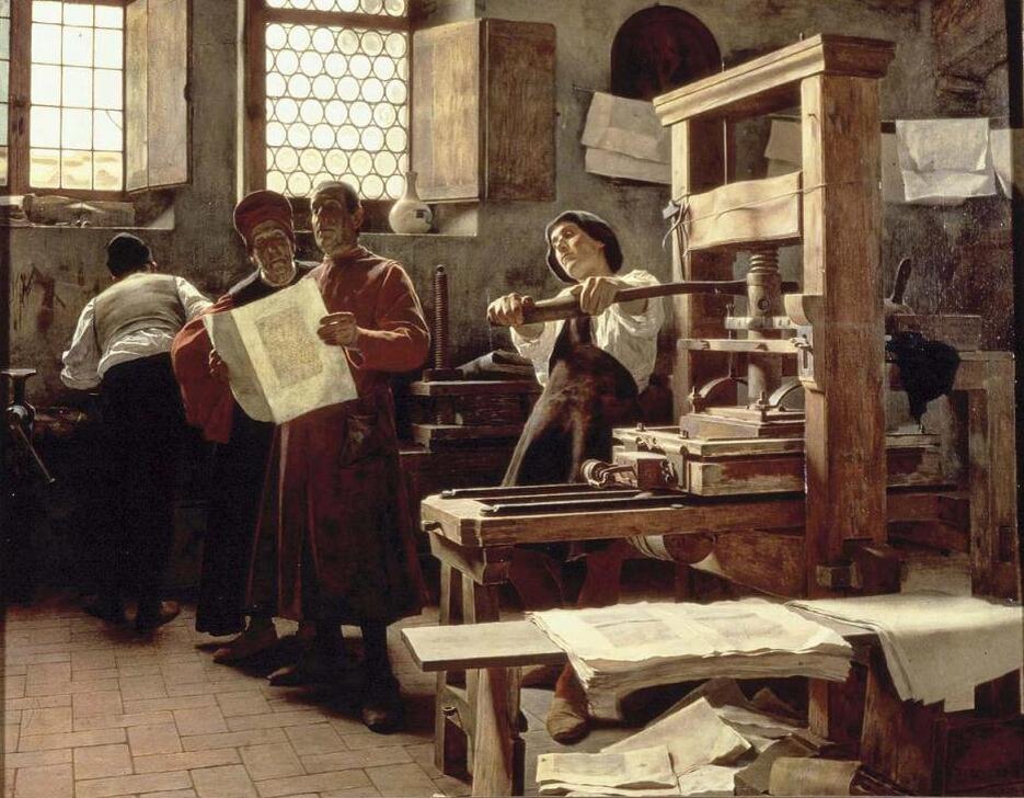 Тито Лесси "В мастерской Бернардо Ченнини", 1908 г.