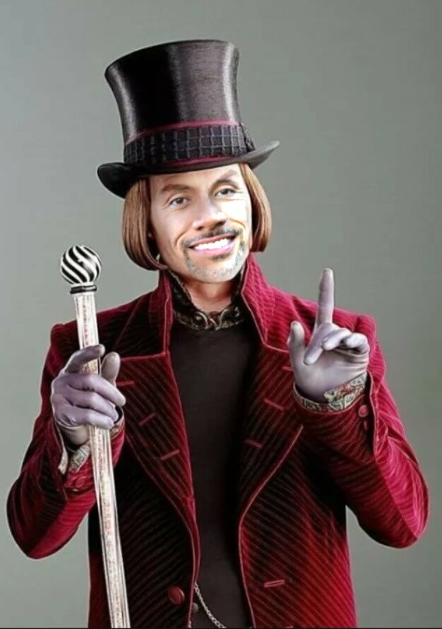 Дуэйн Джонсон в роли вилли вонки