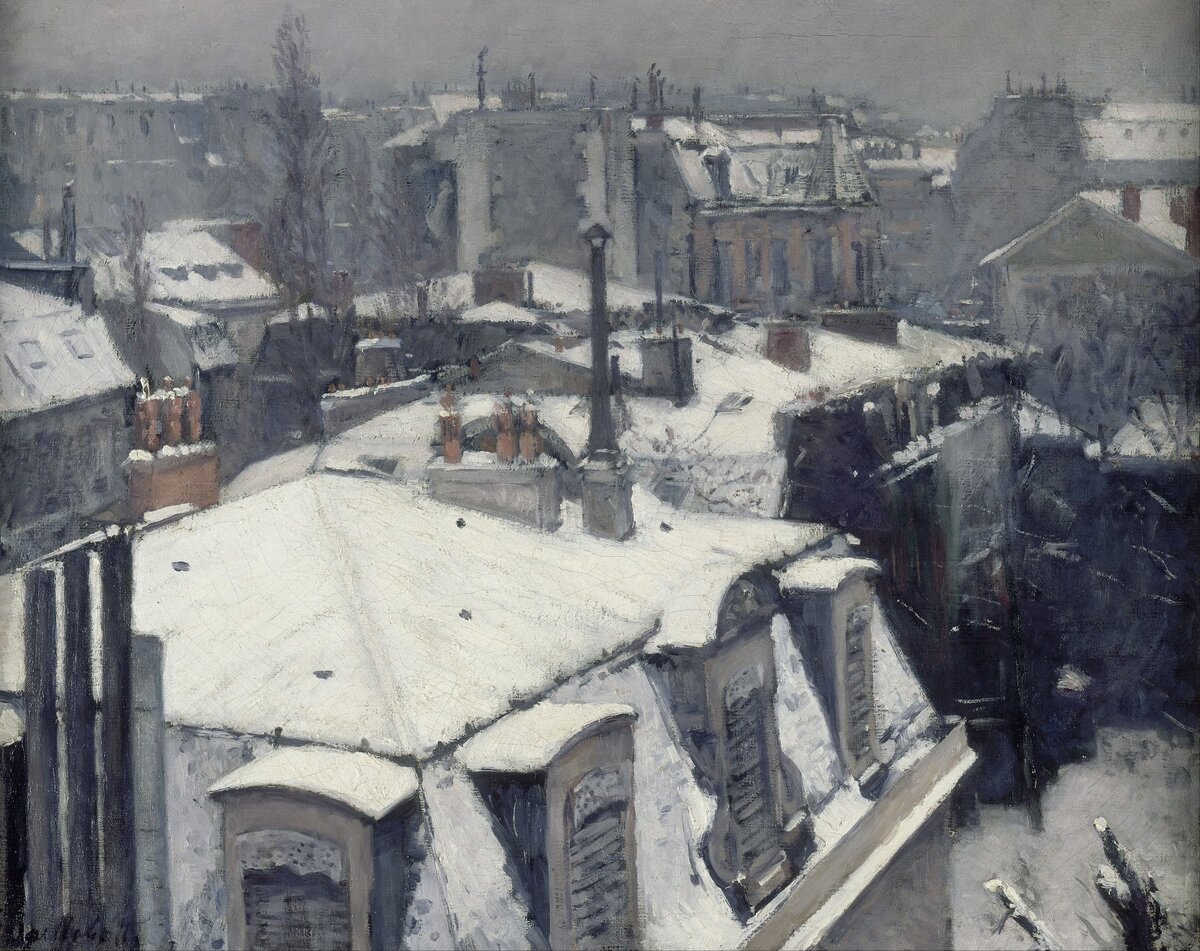 "Парижские крыши в снегу"