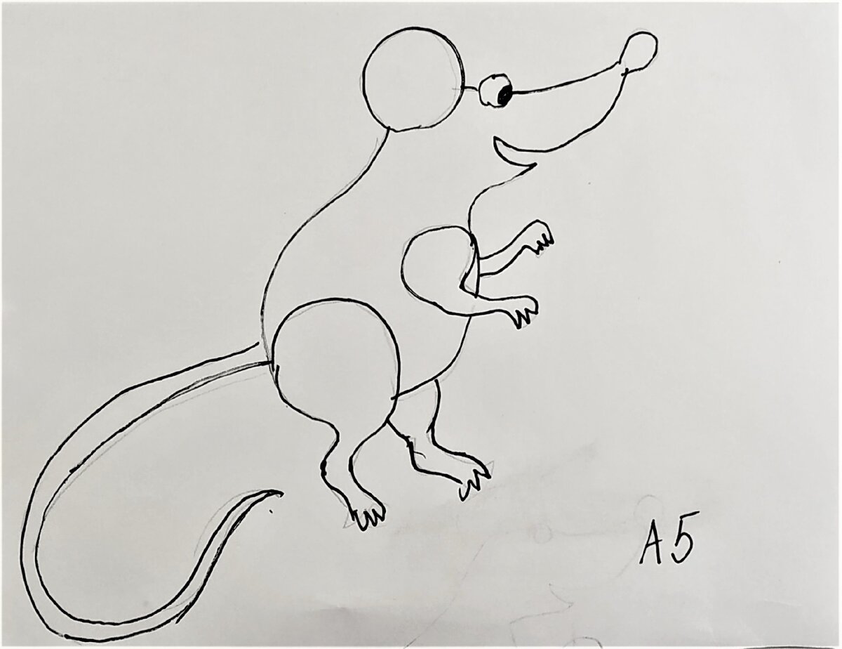 Шаблон для вырезания мышки.