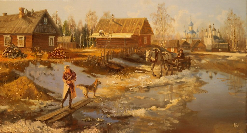 Картинки весна в деревне красивые
