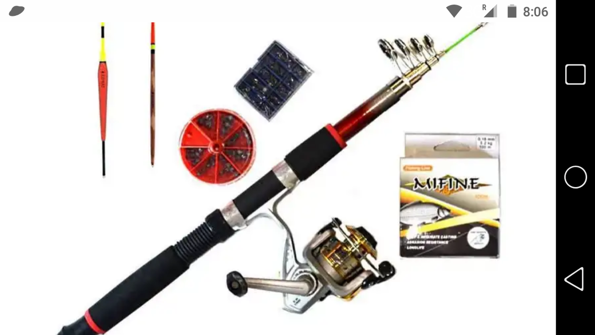 фото Удочка телескопическая с кольцами на карася