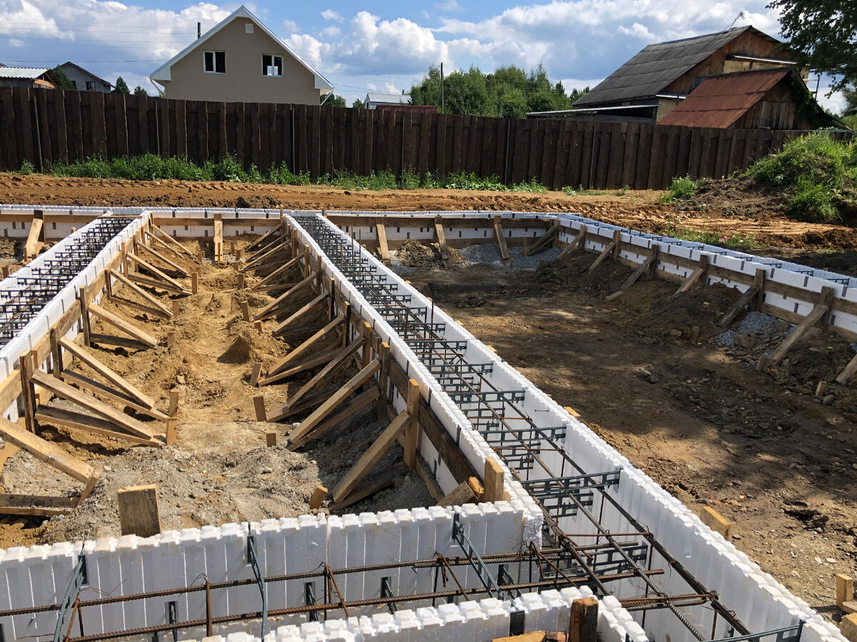 Опалубка для устройства монолитного ростверка фундамента на буронабивных сваях