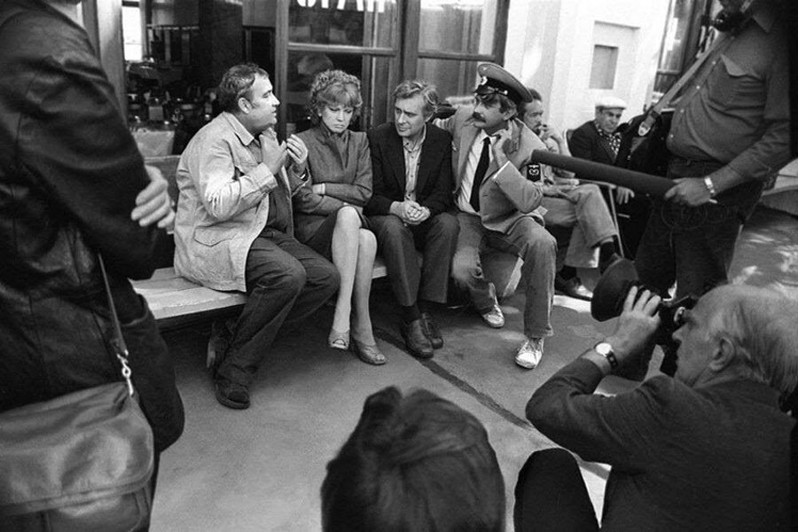 Во время съемок «Вокзала для двоих». Кадр с dubikvit.livejournal