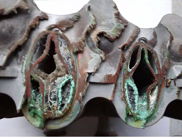 Битермический теплообменник газового настенного котла. 