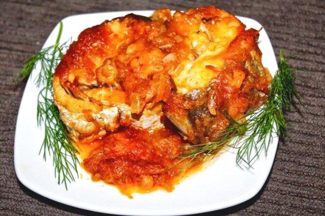 Филе хека под маринадом.