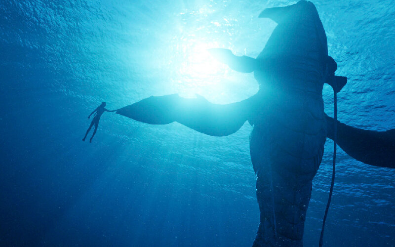 Кадр из фильма «Аватар 2: Путь воды». Тулкун – китоподобное разумное существо.