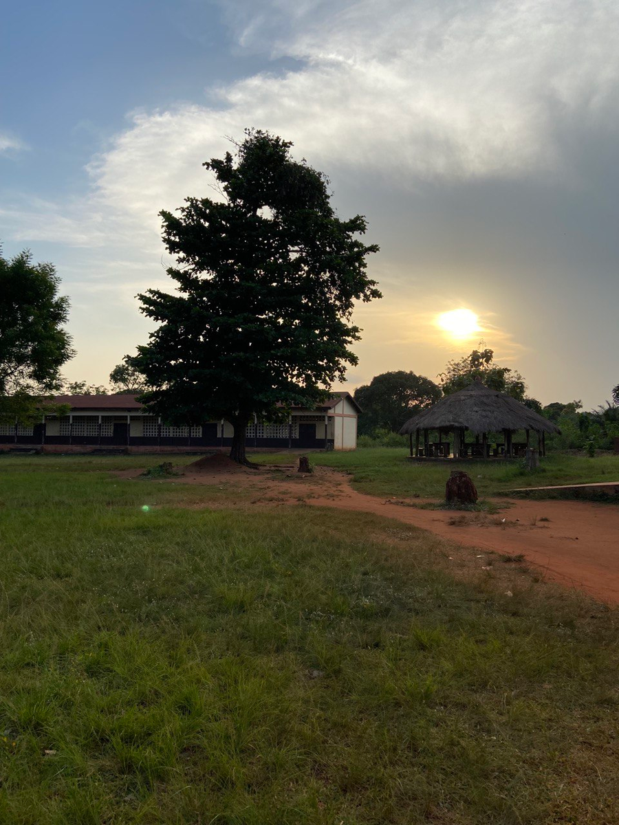 Самая обыкновенная африканская школа. Слева здание, где учатся дети, справа аналог "учительской"