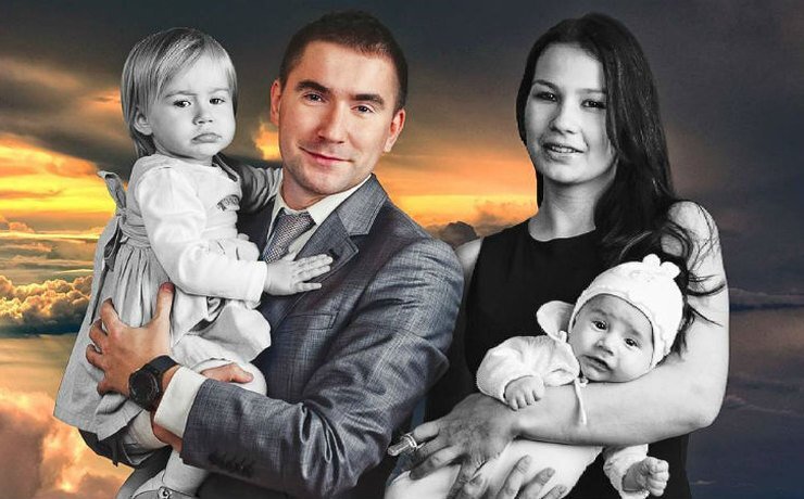 Олег Винник с женой и детьми