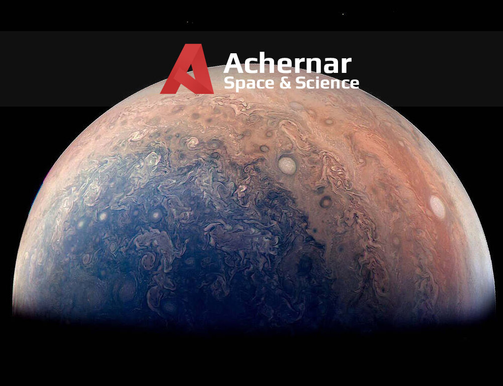 Фотография Юпитера, созданная аппаратом Juno в 2017 году