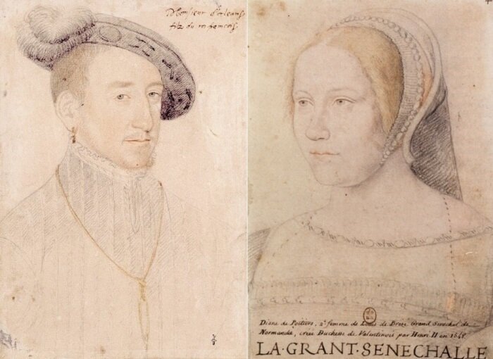 Ф. Клуэ. Портреты Генриха II и Дианы де Пуатье | Фото: photoshare.ru