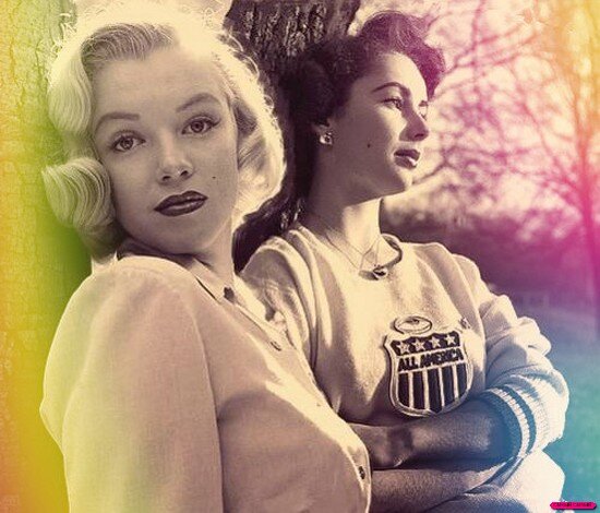 Мэрилин Монро и Элизабет Тейлор
