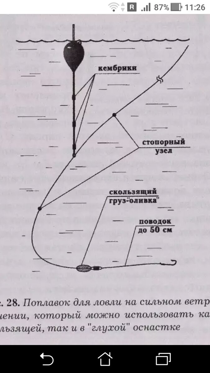 Схема снасти на карася