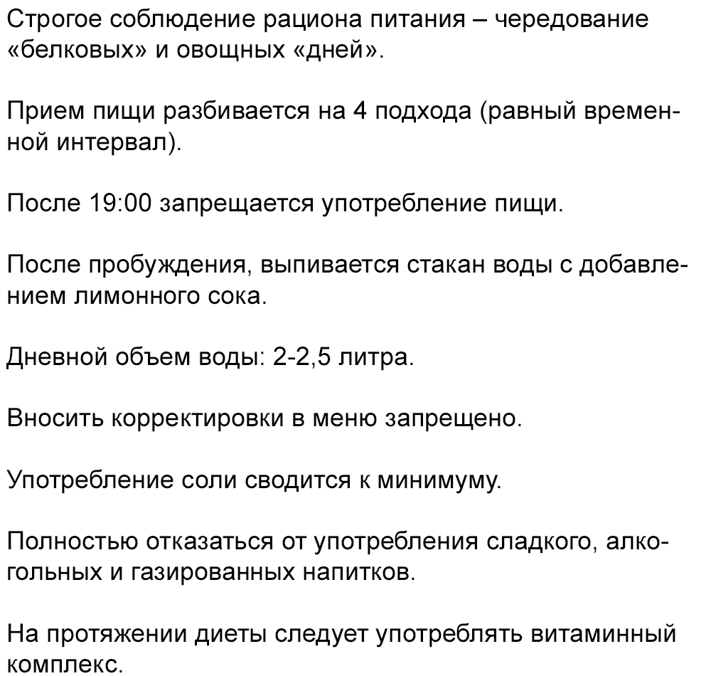 Белково овощная диета меню на 21 день меню на каждый день