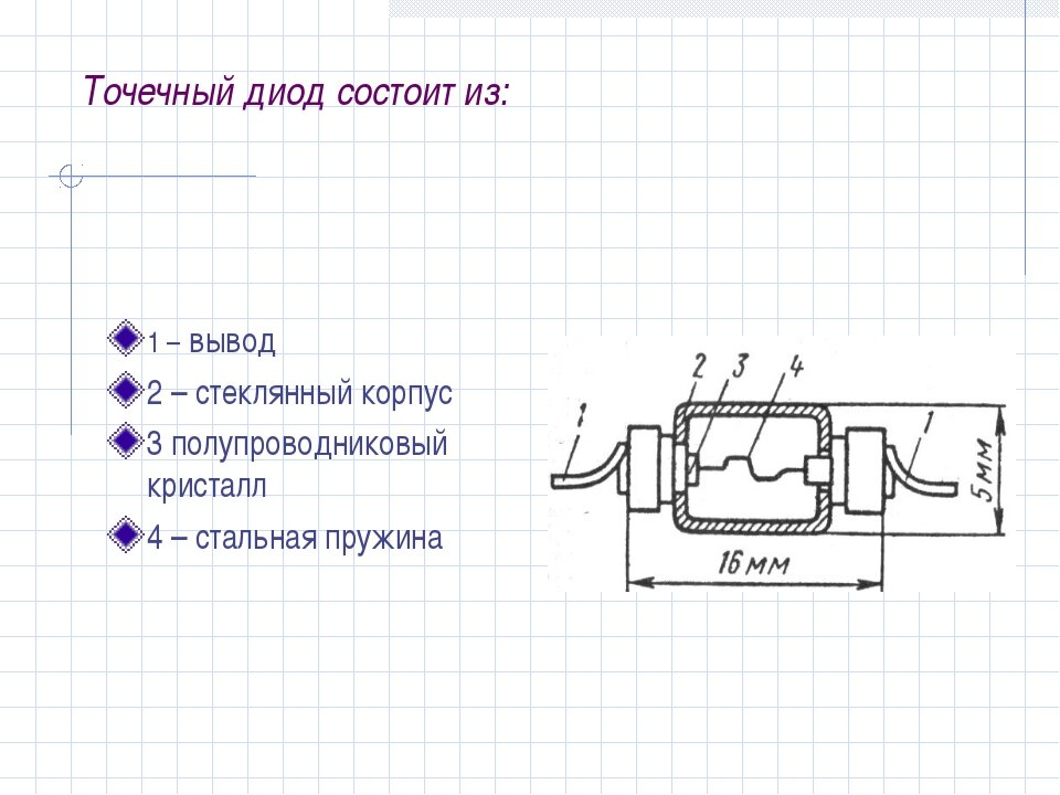 Точечный диод схема