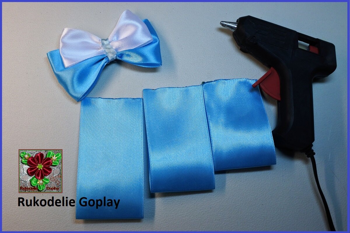 Галстук-бабочка своими руками из атласной ленты / Bow tie with your own hands from satin ribbon