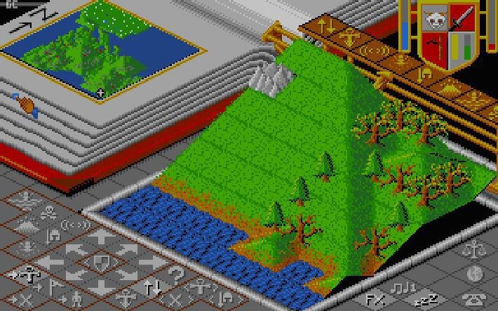 Скриншот игры Populous 1989 года
