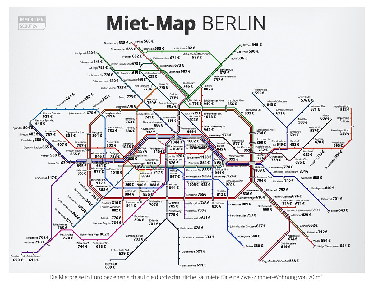 Карта метро в берлине