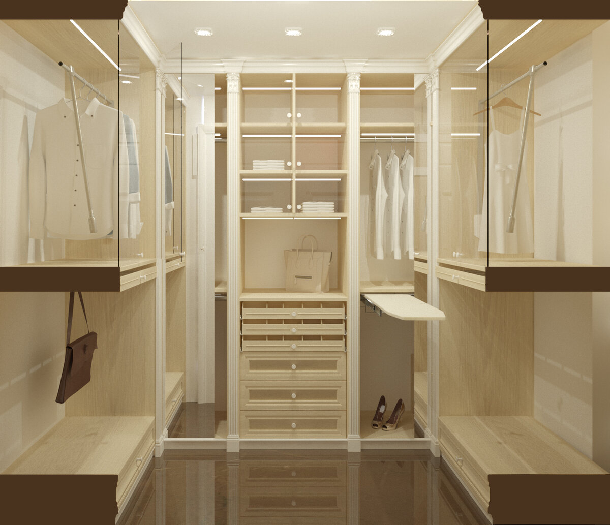 Светлый гардероб по проекту Remelle