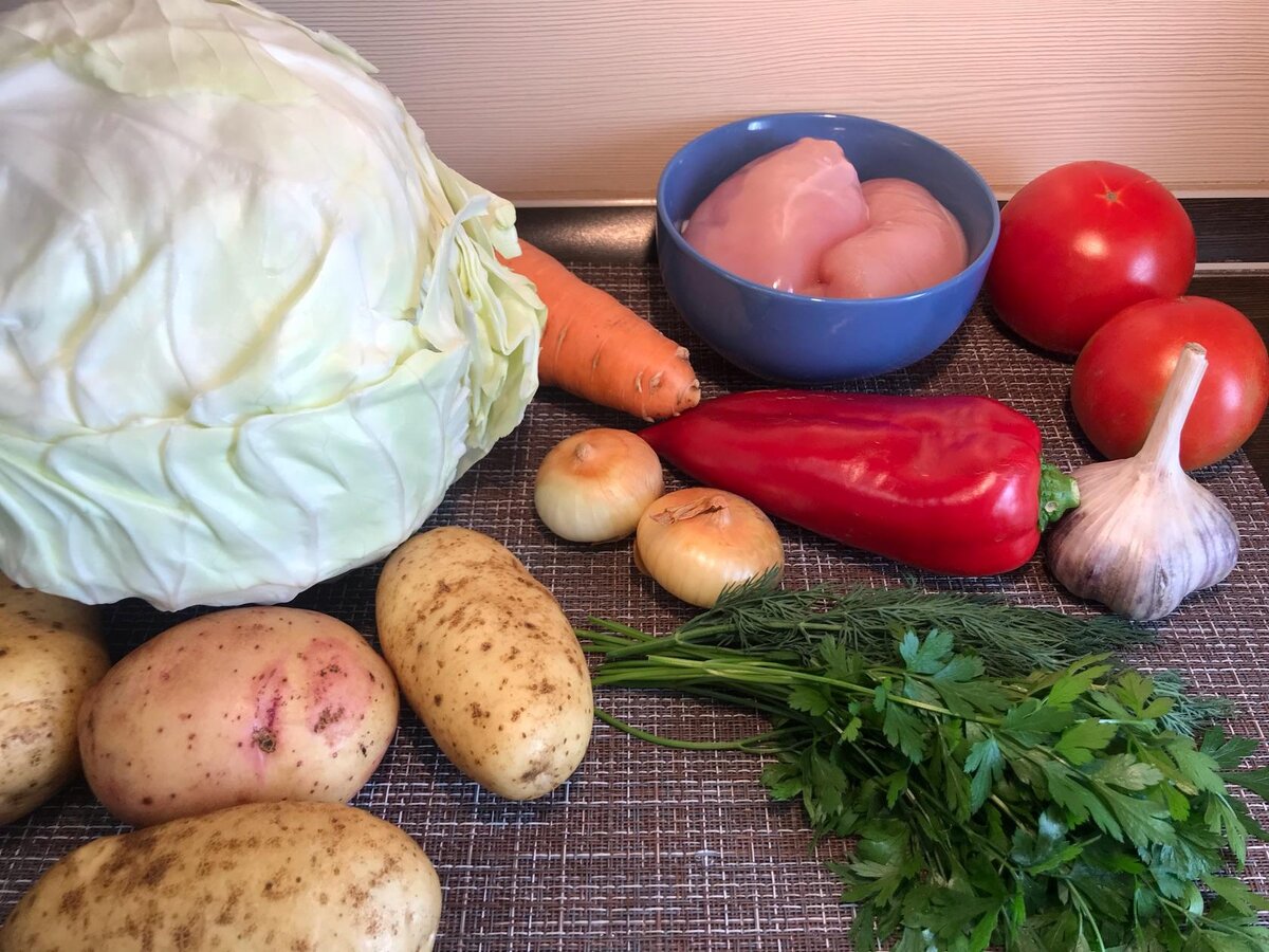 Набор продуктов для борща