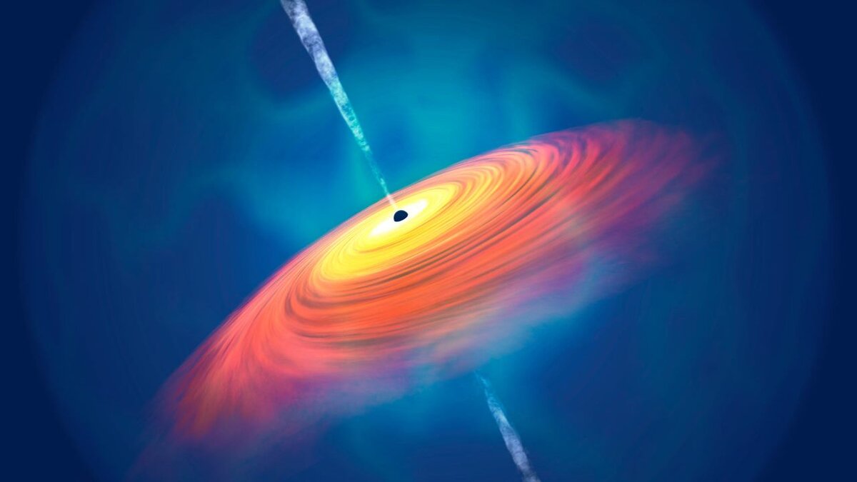 Квазар в представлении художника