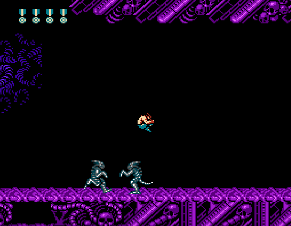 Пример такого падения. Кадры из игры «Super Contra».