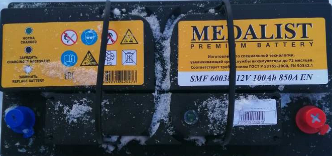 Купленный аккумулятор в автотоварах на 100 А*ч за 10300 рублей