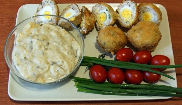 Перепелиные яйца по-шотландски