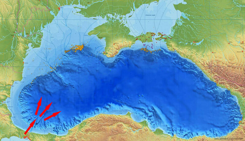 Подводная река на карте