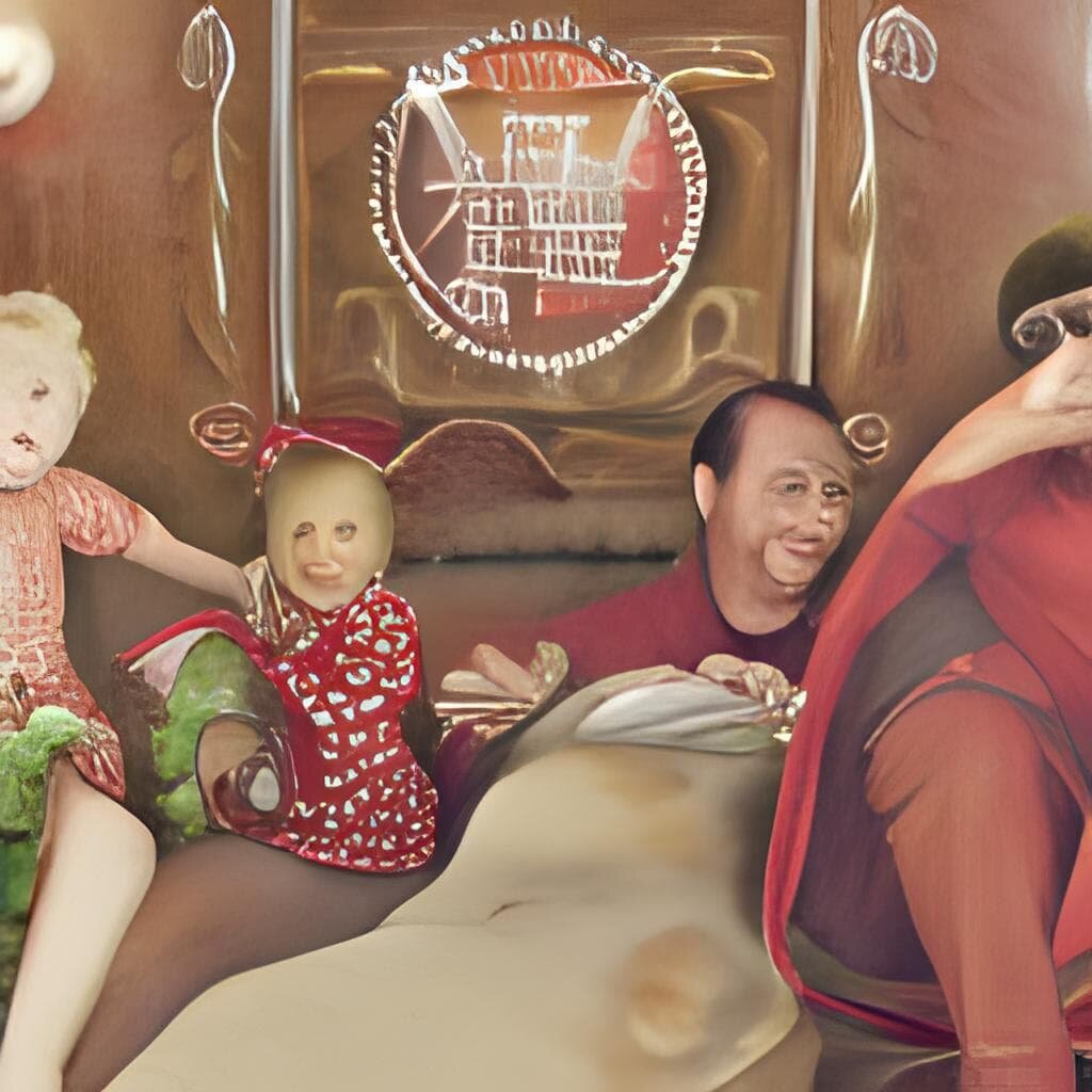 Изображение сгенерировано нейросетью по запросу "Семья"