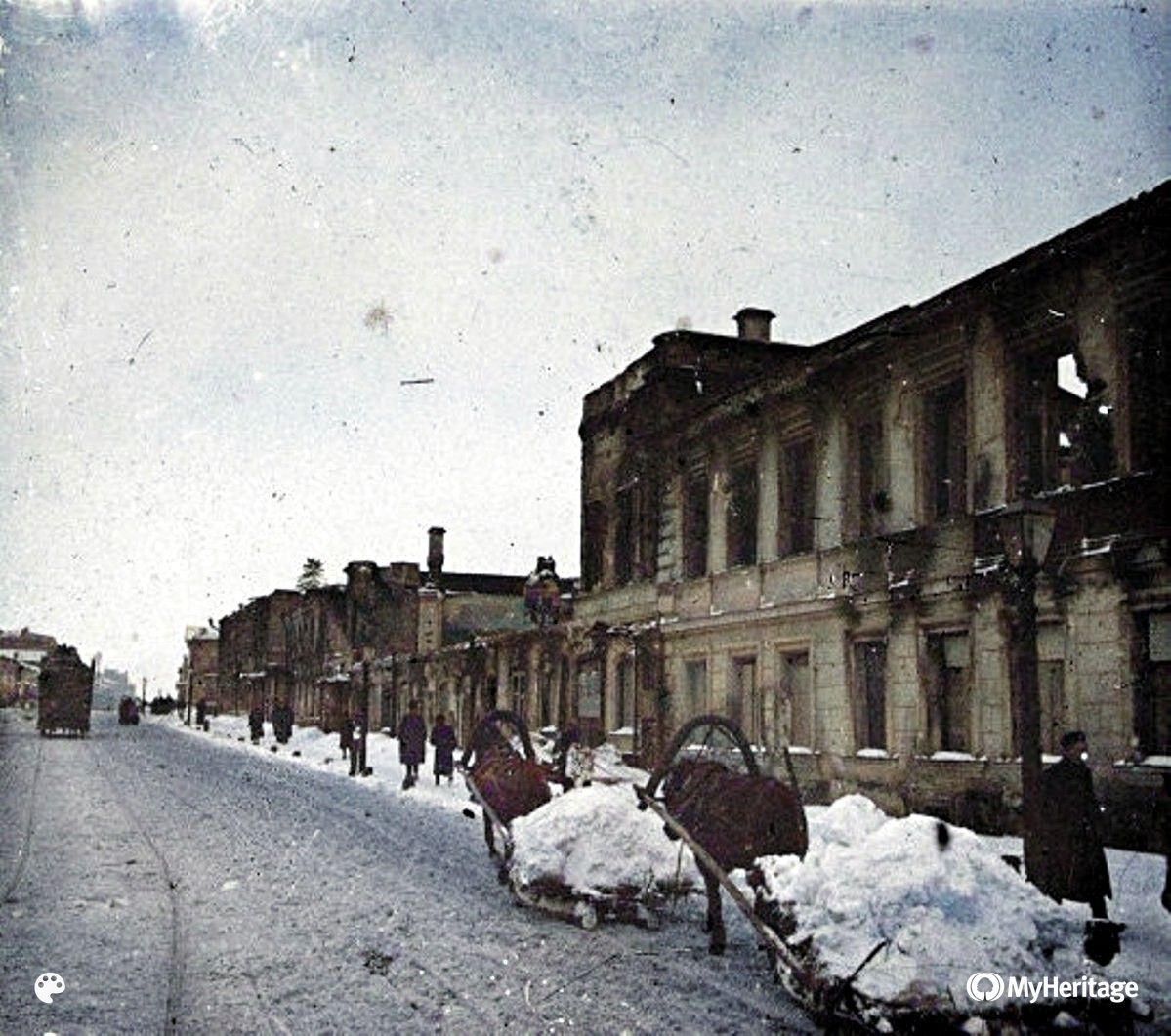 Москва в первую русскую революцию. Цветные кадры 1905 года | Now&Then  Russia | Дзен