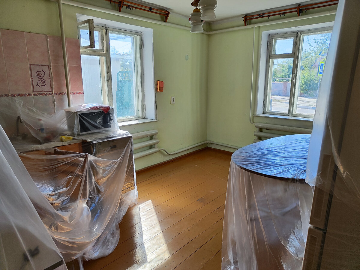 Кухня для установки окон готова