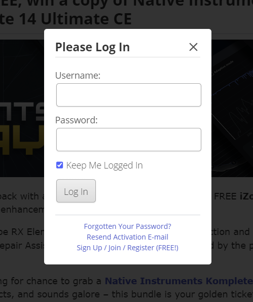 Войди в учётную запись KVRAUDIO
