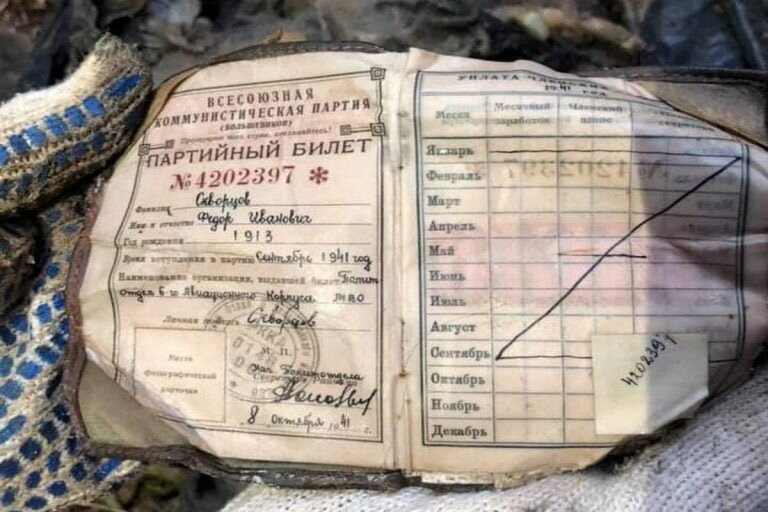 Останки советского летчика. Находки самолетов Великой Отечественной войны. Партбилет ВОВ.