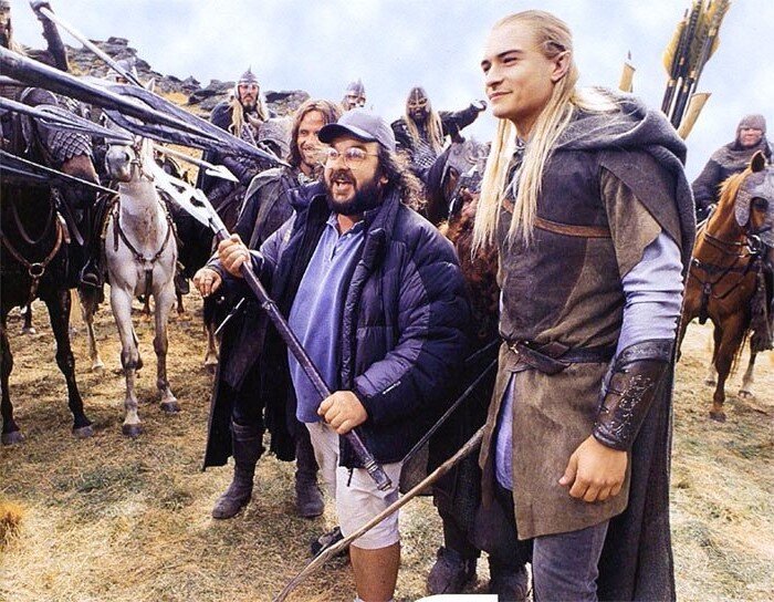 На съемках фильма "Властелин Колец". Фото из открытого бесплатного источника в Интернете. 