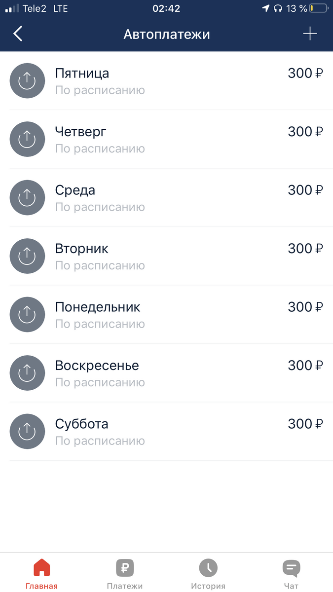 Автоплатежи для автоматического накопления