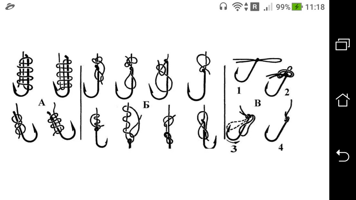 Завязать рыболовный крючок схема фото как