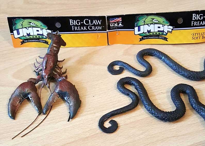 Реалистичная мягкая приманка рак Big-Claw Freak Craw оснащена запатентованными крупными клешнями, в которые можно дополнительно вставить трещотки.