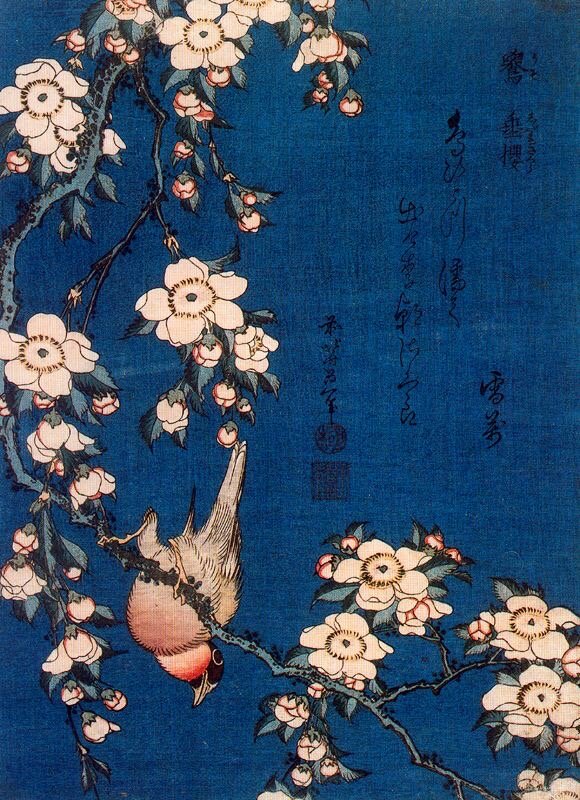 Цветы и птицы, 1789. Кацусика Хокусай. Ресурс фото: Artchive.ru
